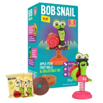 Bob Snail igračka s grickalicom jabuka-kruška - 20 g