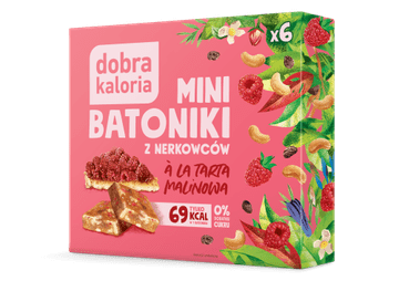 Dobra Kaloria mini batonici od indijskog oraščića à la tart od maline - 6x17 g