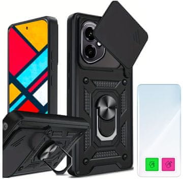 Etui za Honor 400 maskicu čvrsta leđa futrola + 9h staklo s ringom