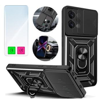 Etui za Oppo Reno 14 5G, zaštitna maska s oklopnim leđima + staklo