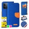 Etui za Xiaomi Redmi 15C 4G 171mm, canvas maskica s magnetom + 9h staklo