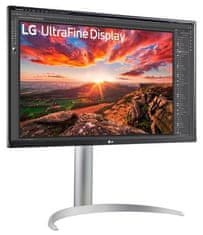 LG LG UltraFine 27UP850K-W UHD 4K IPS HDR10 monitor crne i srebrne boje