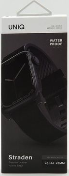 UNIQ Straden remen za Apple Watch 42/44/44/49mm crni UNIQ-45MM-STRABLK