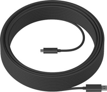 Logitech Logitech STRONG USB A u USB C kabel 10m, grafitni