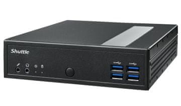 slomart Shuttle XPC slim Barebone DL30N Mini PC, Intel N100, DDR5, 2x 2.5G LAN, bez ventilatora
