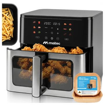 Friteza bez ulja, veliki prozor, tava AirFryer 2000 W, 10 L