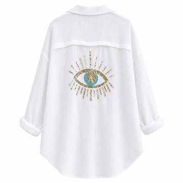 VIVVA® Ženska elegantna košulja s perlicama i šljokicama, široki kroj, ledena svila, prozračna tkanina S–2XL | SHIMORA