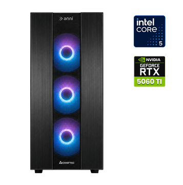 Anni Gamer Advanced računalo, Intel Core i5-14400F, 16GB, SSD1TB, RTX5060Ti, FreeDOS