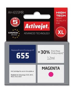 ActiveJet Activejet AH-655MR zamjenska HP 655, magenta, 12 ml, pigmentna tinta