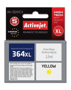 ActiveJet Zamjenska tinta Activejet AH-364YCX za HP 364XL CB325EE, Premium, 12 ml, žuta