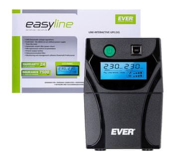 Eve Ever EASYLINE 650 AVR USB Line-Interactive UPS 0.65 kVA 360 W