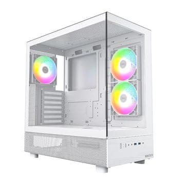 slomart Montech XR Midi-Tower kućište, kaljeno staklo - bijela