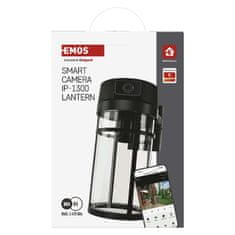 EMOS GoSmart H4074 vanjska rotirajuća kamera i svjetlo IP-1300 LANTENA, s WiFi-jem, crna