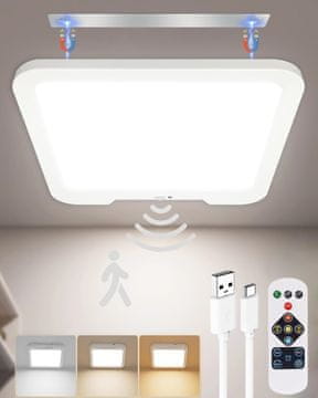 LifeSmart Bežično LED svjetlo s mogućnošću prigušivanja i PIR senzorom, 3 temperature boja, 7000 mAh