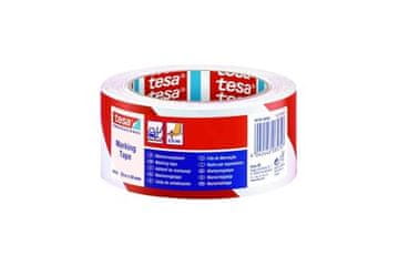 Tesa Upozoravajuća traka Self-adhesive PVC warning tape, 60760, 33 m x 50 mm, self-adhesive, red-white