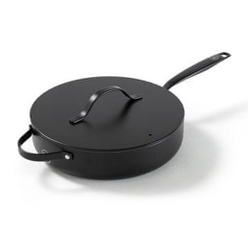BE Living Duboka tava s poklopcem Essential Black 28 cm