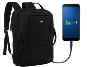 Peterson Putni ruksak s prostorom za prijenosno računalo i USB priključkom -