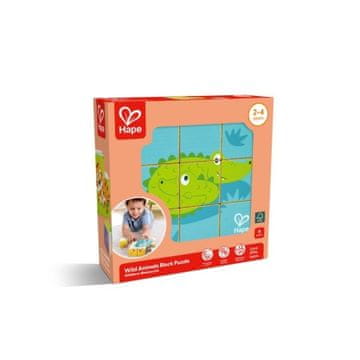 Hape Divlje životinje kocke za slaganje, 9 dijelova