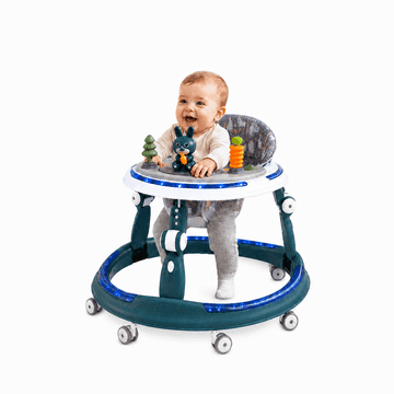 Tavalax Višenamjenska AI hodalica za bebe s pločom za igračke, LED svjetlima i podesivom visinom
