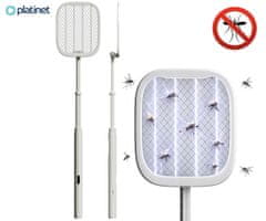 Platinet PRMB3875 2u1 električni reket protiv insekata, 5 W, bijel
