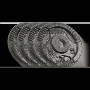 Set utega od lijevanog željeza 4x2,5 kg, rupa 51 mm, ploča s ručkama, Rebel