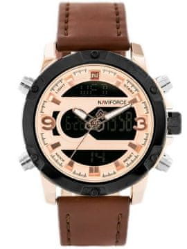 NaviForce MUŠKI SAT - NF9097 (zn043e) - smeđe/ružičasto zlato