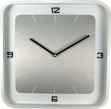 NEXTIME 3518WI. ZIDNI SAT, bijeli. Unisex.