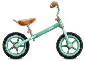 Dječji bicikl bez pedala 12 cola za 2 i 3 godine, lagan 2,5 kg, Molto STRADA Sage green, crne gume