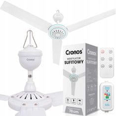 Stropni ventilator Cronos FC11-70 70 cm bijeli s daljinskim upravljačem