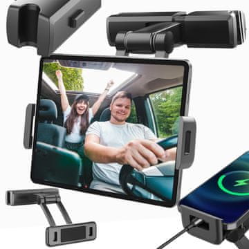 Automobilski nosač za naslon za glavu za telefon ili tablet heckermann pb-48