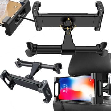 Automobilski držač za naslon za glavu za telefon ili tablet Heckermann 21A002