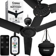 Stropni ventilator Cronos FC11-90 90cm crni s daljinskim upravljačem