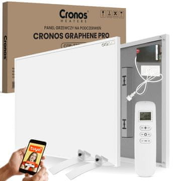 Set panelnog grijača IR CRONOS Graphene PRO CGP-580TWP White i noge srebrne BRAND