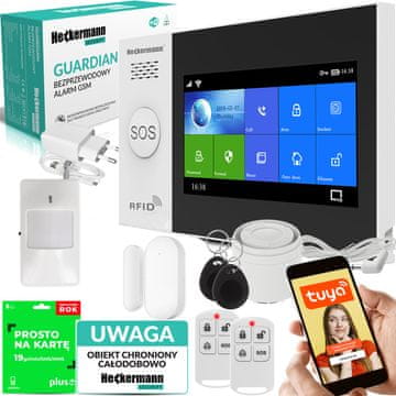 Alarm gsm heckermann guardian v tuya box + tabličica + sim