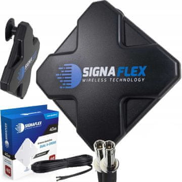 Set antena Signaflex mini x-cross 2x20dBi 5m CRC9 crna + mapa BTS