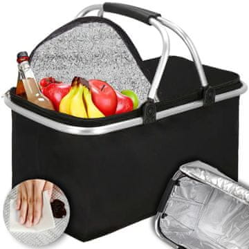 Košarica za piknik Heckermann 30L crna