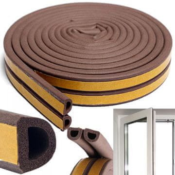 Samoljepljiva brtva za prozore heckermann smeđa 9mm - rola 2x2,5m