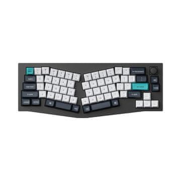 Keychron Keychron Q8 Max (Alice Layout) QMK/VIA bežična prilagođena mehanička tipkovnica, u potpunosti sastavljena, s gumbom / Carbon Black / Gateron Jupiter Brown