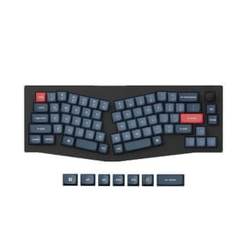 Keychron Keychron V8 Max (Alice Layout) QMK Custom Mechanical Keyboard, u potpunosti sastavljena, s gumbom / ugljično crna / Gateron Jupiter Red