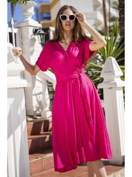 Awama Fuksija kopertasta midi haljina s kimono rukavima, XL