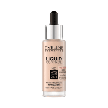 Eveline Eveline Liquid HD Drops matirajuća podloga za lice - 002 SOFT PORCELAIN 30ml