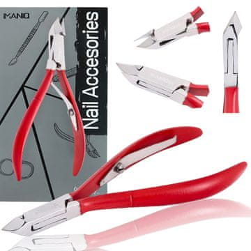 Kliješta za zanoktice, škare za nokte, kozmetičke škare, manikura, SPA salon, crvena