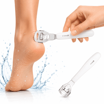 Dlijeto, ribež za pete, strugač za žuljeve na stopalima, pedikura SPA salon, čelik, srebro
