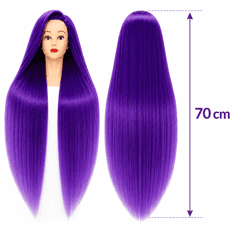 Blu Iza termalna glava za vježbanje frizerskih tretmana 70 cm + stalak