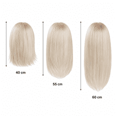 Blu Jessica glava za frizerski trening, ljudska kosa, 55 cm + stalak