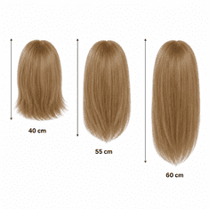 Blu Jessica glava za frizerski trening, ljudska kosa, 40 cm + stalak