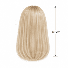 Blu Jessica glava za frizerski trening, ljudska kosa, 40 cm + stalak