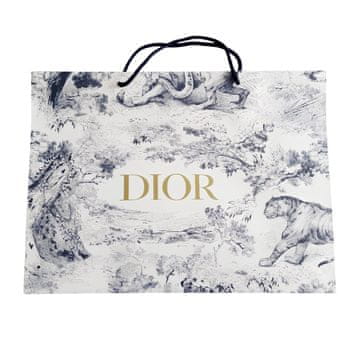 Dior bijela Toile de Jouy torba s tigrovima i zlatnim logotipom šume, crnim ručkama