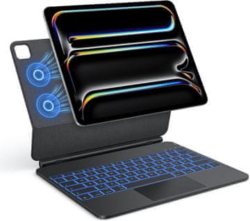 Futrola s tipkovnicom za iPad Pro 13 M4 2024 QWERTZ s pozadinskim osvjetljenjem