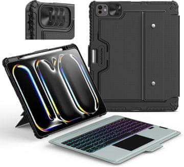 Futrola s tipkovnicom za iPad Pro 13 M4 2024 Nillkin Magic crna QWERTZ